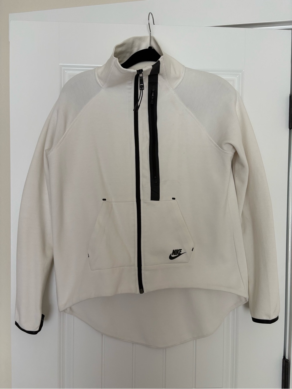Nike Off-White Zip-Front Utility Jacket with Black Trim